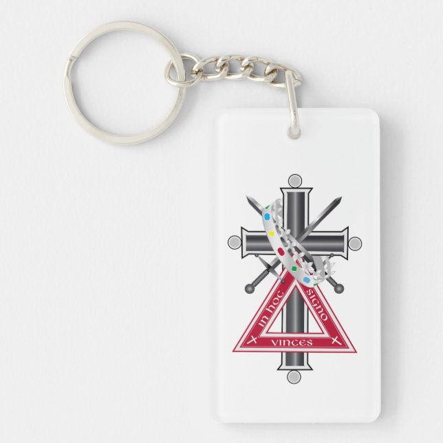 Porte-clefs Croix freemasonique (Devant)