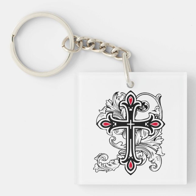 Porte-clefs Croix gothique (Devant)