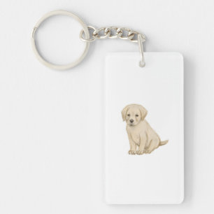 Porte-clefs Croquis adorable de chiot labrador