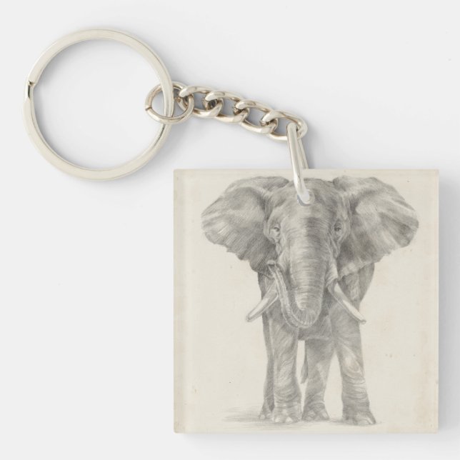 Porte-clefs Croquis éléphant (Devant)