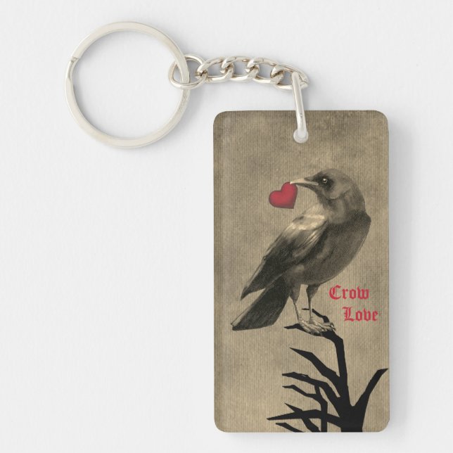 Porte-clefs Crow Love Porte - clé double face (Devant)