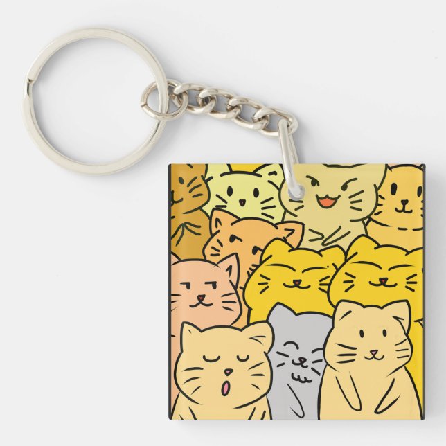 Porte-clefs Crowd cat (Devant)