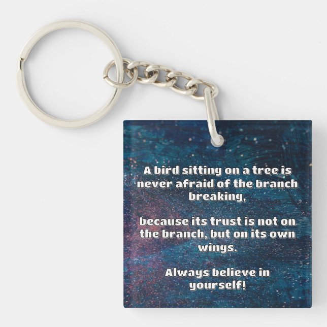 Porte-clefs Croyance Empath Citation d'encouragement positif (Devant)