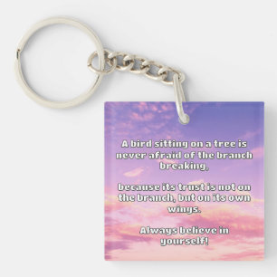 Porte-clefs Croyance Empath Citation d'encouragement positif