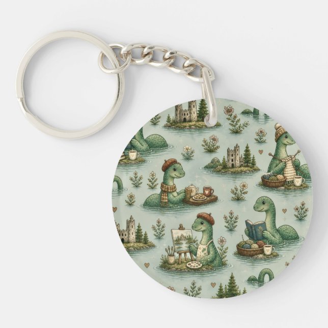 Porte-clefs Cryptides cosy Nessie Monstre du Loch Ness loisirs (Devant)