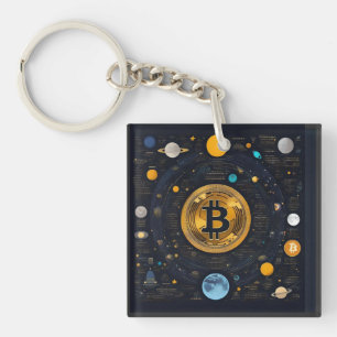 Porte-clefs Crytpo - Chemise Bitcoin - Moon time AI