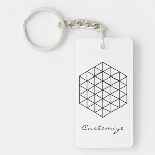 Porte-clefs Cube géométrique 3D Thunder_Cove