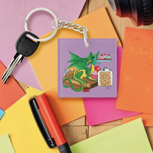 Porte-clefs Cuisine de Dragon Pâtissier Verte et Confortable B