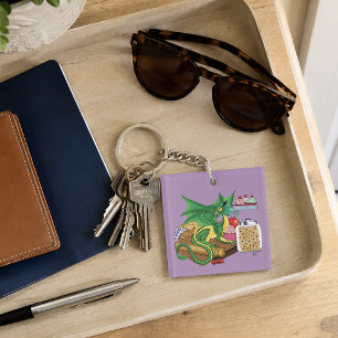 Porte-clefs Cuisinier Pâtissier Dragon Vert Cozy Cuisine Boula
