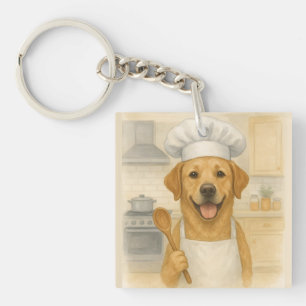 Porte-clefs Cuisinier Retriever du Labrador Cuisine Maison Drô