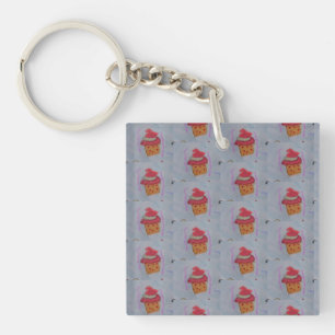 Porte-clefs Cupcakes anneau clé acrylique
