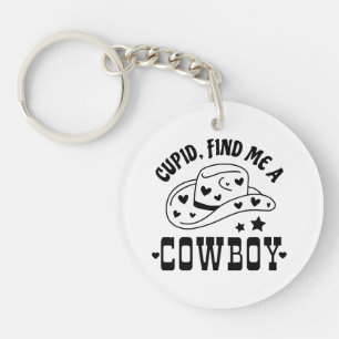 Porte-clefs Cupid Trouve Moi Un Cowboy Western
