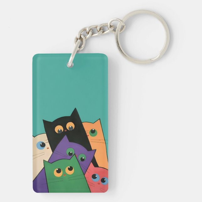 Porte-clefs Curious Cats (Dos)