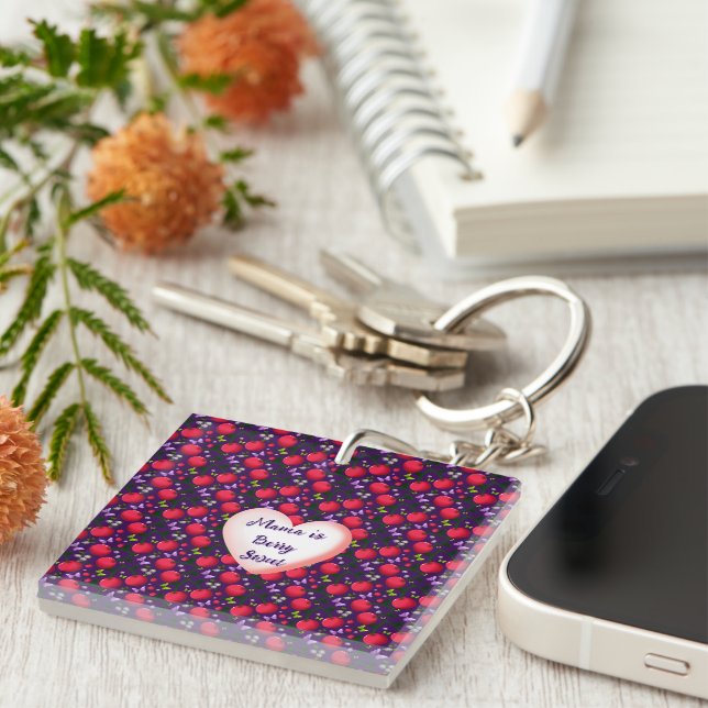 Porte-clefs Custom and personalized Cute Cherry Butterfly  (Devant Droit)