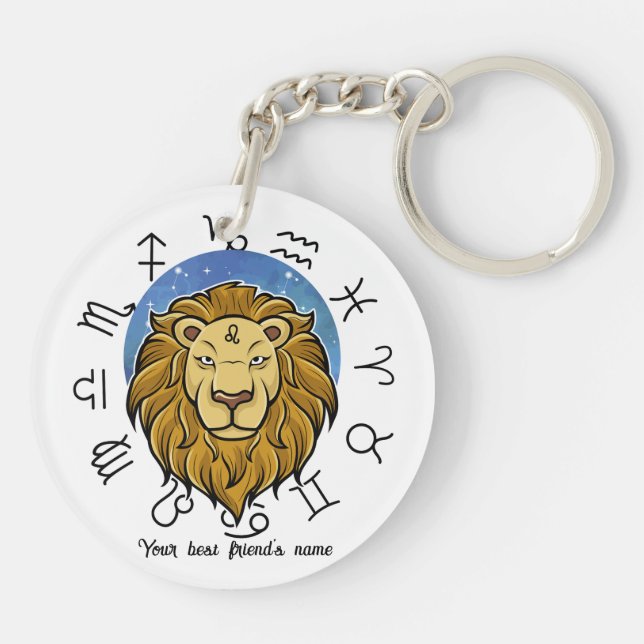 Porte-clefs Custom Aries & Leo Acryl Keychain (Dos)