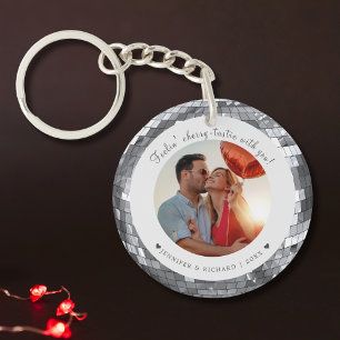 Porte-clefs Custom Disco Argent Saint-Valentin Porte - clé pho