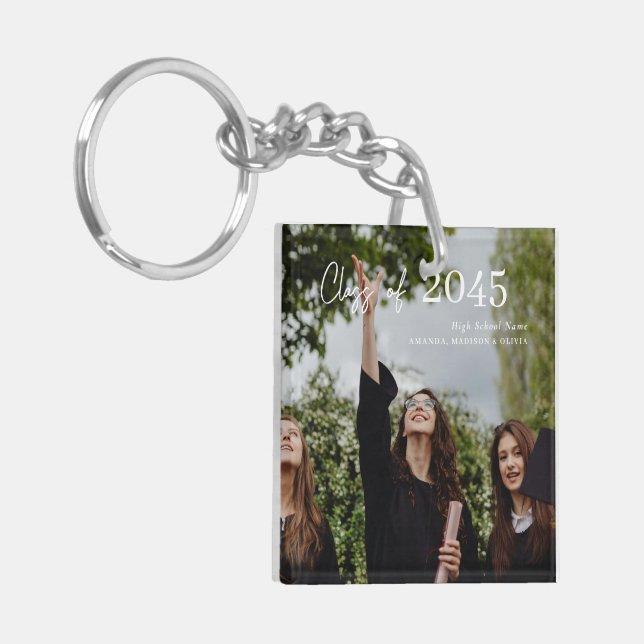 Porte-clefs Custom Graduation Farewell Gift Photo (Devant gauche)