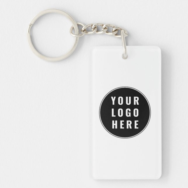 Porte-clefs Custom QR Code Business Logo Modern (Devant)