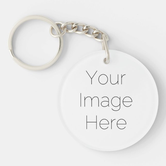 Porte-clefs custom single photo Acrylic Keychain (Devant)