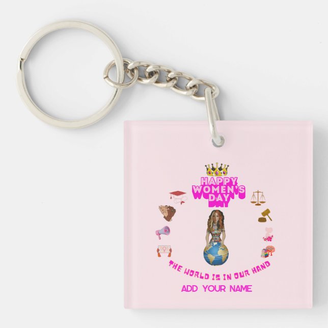 Porte-clefs Customized women's day  (Devant)