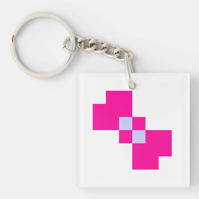 Porte-clefs Cute 8 bits Pixel Bow (Devant)