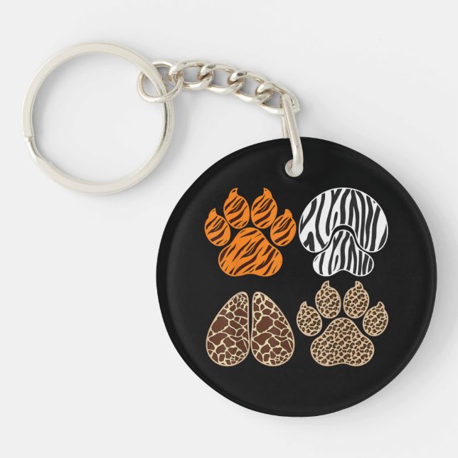 Porte-clefs Cute Animals Animal Print Design Adorable Wildlife (Devant)