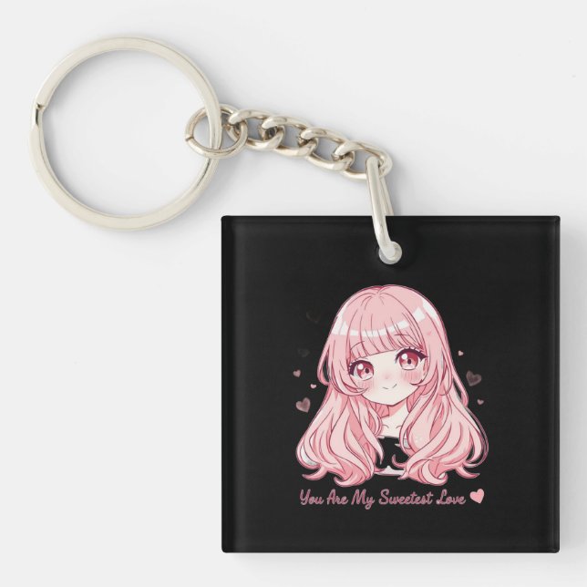 Porte-clefs Cute Anime Valentine Sweatshirt (Devant)
