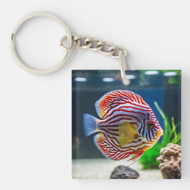 Porte-clefs Cute aquarium réservoir de poisson (Devant)