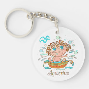 Porte-clefs Cute Aquarius Enfants bulles