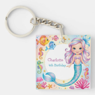 Porte-clefs Cute arc-en-ciel mermaid poisson hippocampe Annive
