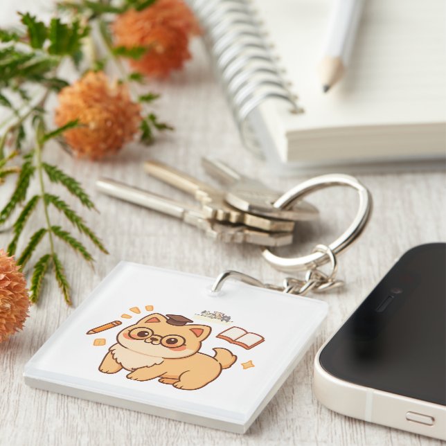 Porte-clefs Cute Cat (Devant Droit)