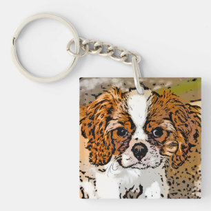 Porte-clefs Cute Cavalier Puppy
