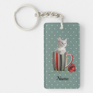 Porte-clefs Cute Chat Kitten Animaux de compagnie Amateurs Cad
