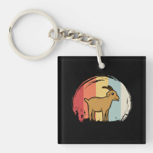 Porte-clefs Cute chèvre Retro