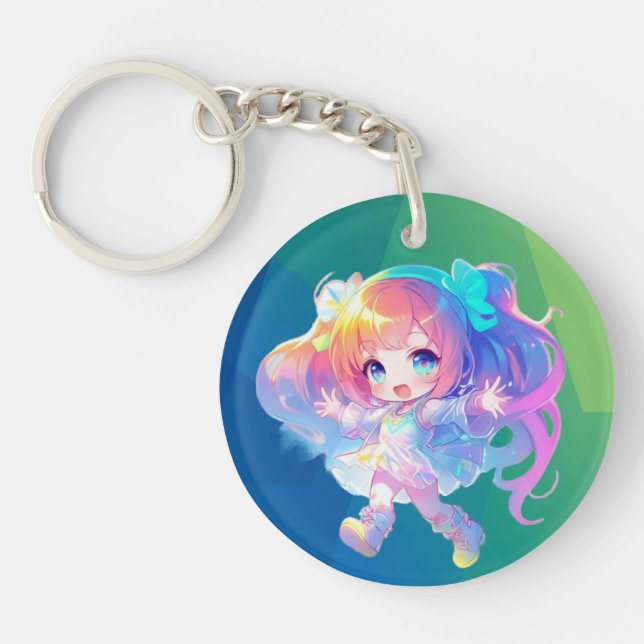 Porte-clefs Cute Chibi Danser 1 Porte - clé (Devant)