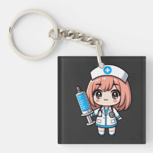 Porte-clefs Cute Chibi Nurse - soins de santé, anime, médecine