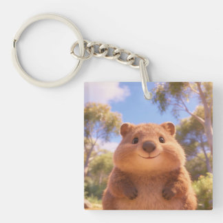 Porte-clefs Cute Chubby Quokka Keychain