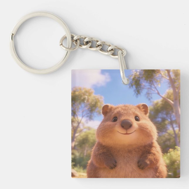 Porte-clefs Cute Chubby Quokka Keychain (Devant)