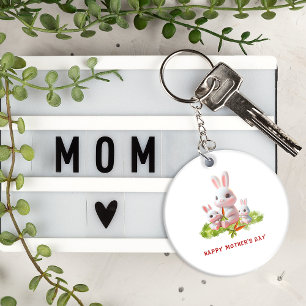 Porte-clefs Cute coutume lapin Maman porte - clé