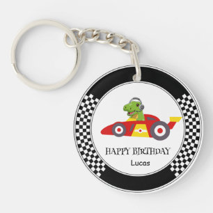 Porte-clefs Cute Dinosaur Anniversaire voiture de course enfan