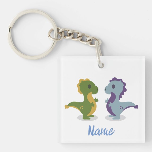 Porte-clefs Cute Dinosaur Paire Thunder_Cove (Devant)