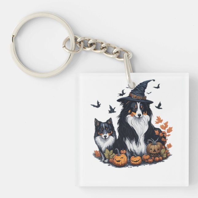 Porte-clefs Cute Dog Halloween  (Devant)