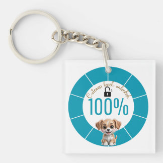 Porte-clefs Cute Dog Keychain – Custom Text & Image