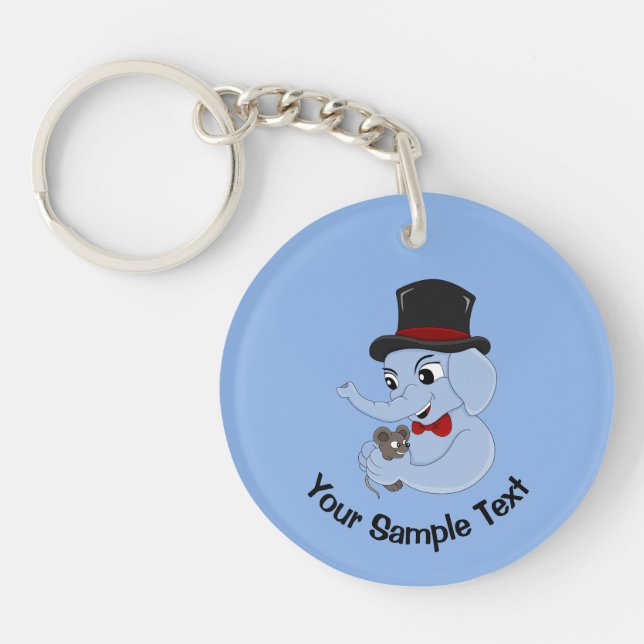 Porte-clefs Cute elephant cartoon  keychain (Devant)