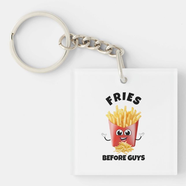 Porte-clefs Cute Fries Sweat - shirt à capuche de dessin & Tee (Devant)