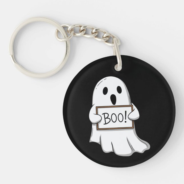 Porte-clefs Cute Ghostly BOO Fun (Devant)
