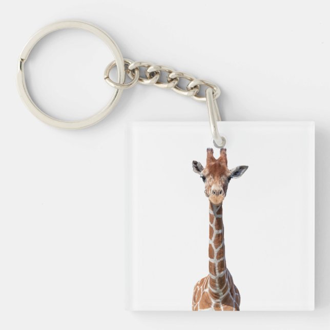 Porte-clefs Cute giraffe face (Devant)