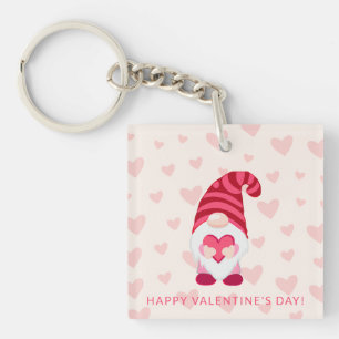 Porte-clefs Cute Gnome Holding Heart Classroom Saint-Valentin