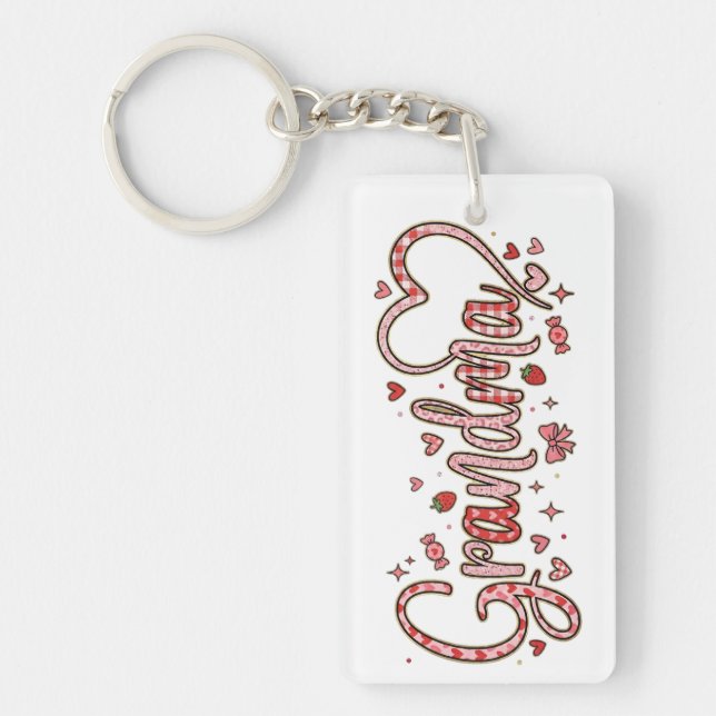 Porte-clefs Cute Grandma Acrylic Keychain (Devant)