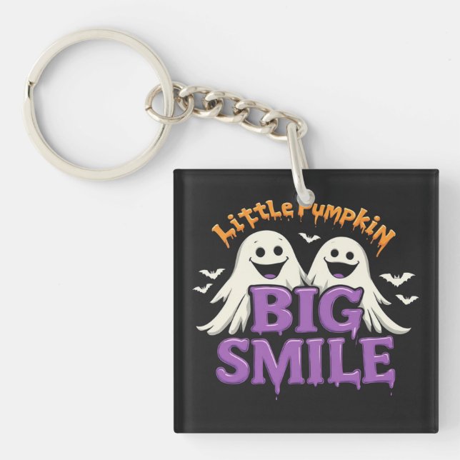 Porte-clefs Cute Halloween Ghosts and Bats (Devant)